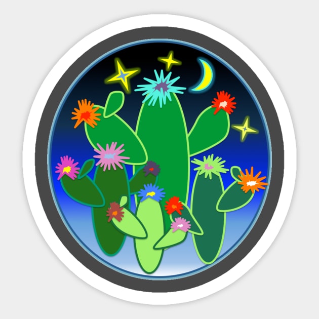 Neon Cacti Sticker by Joselitoq